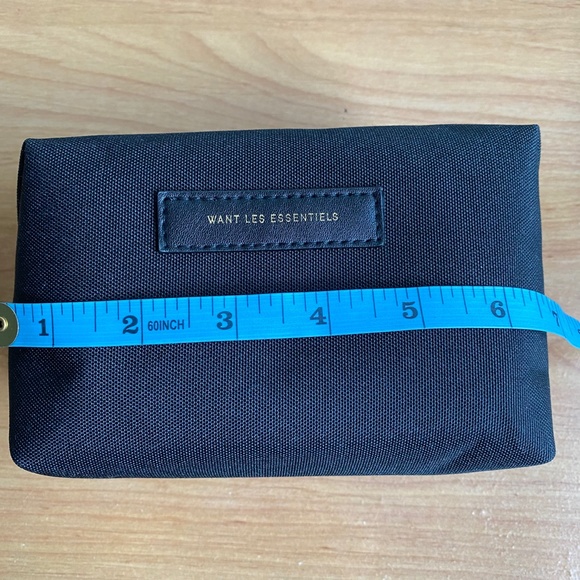 NWOT WANT LES ESSENTIELS Black Canvas Travel Bag Pouch - Picture 10 of 12